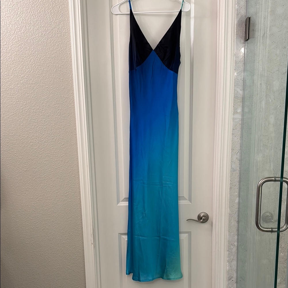 12th Tribe Blue Ombre Maxi Dress